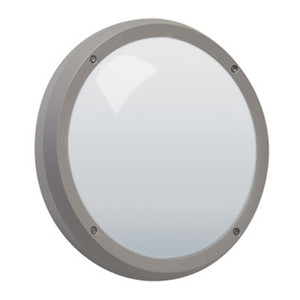 VEGA 14W IP65 Bulkhead,4000K,Plain Diffuser,Emergency, Flush Trim Grey