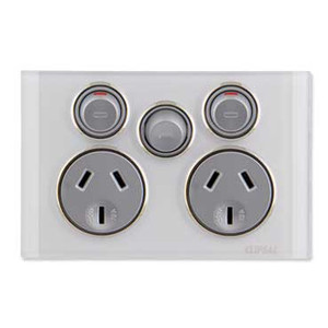 Saturn Series Twin Switched Socket Outlet