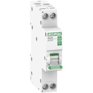 Clipsal MAX9 Residual Current Breaker with Overcurrent Protection (RCBO) 1PN, 6 A, 10mA, C Curve, 6000A, A Type, SLIM