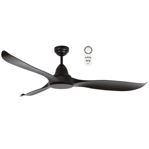 A sleek and modern fan with durable ABS blades, unique design and remote control.