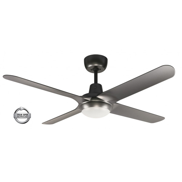 1250mm Fully Moulded Polycarbonate Composite 4 Blade Ceiling Fan with True Spin Technology motor, comes with a 20W TriColour dimmable LED light. Suitable for indoor, covered outdoor and commercial applications.