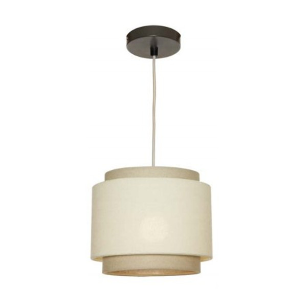 Bern 1 Light Pendant Beige Small