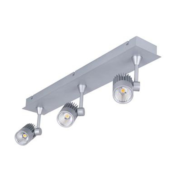 JET-3B 3 x 10W LED Spotlight Bar - Silver