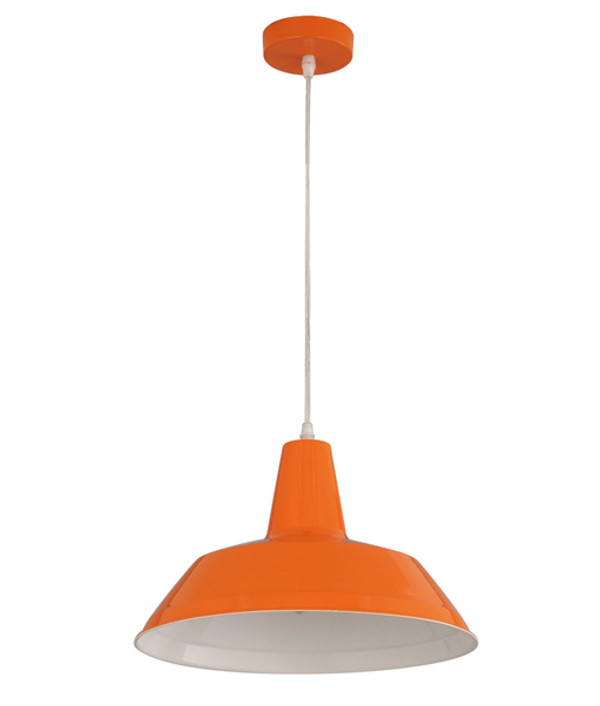 PENDANT ES 60W ORANGE Angled Dome