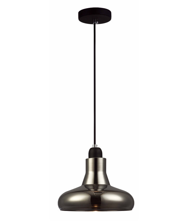 PENDANT GU10 Blk Smoke CHAMPAGNE GLASS