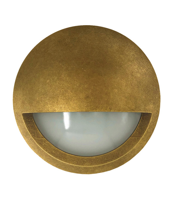 STEP EYELID LED 240V S/M ANTIQUE BRASS