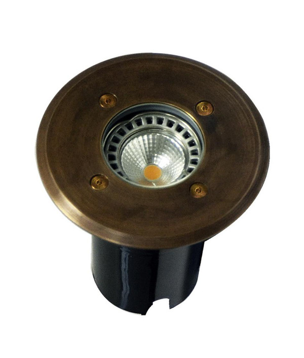 INGROUND UPLIGHTER / OPEN WALL MR16 12V Brass LGE RND