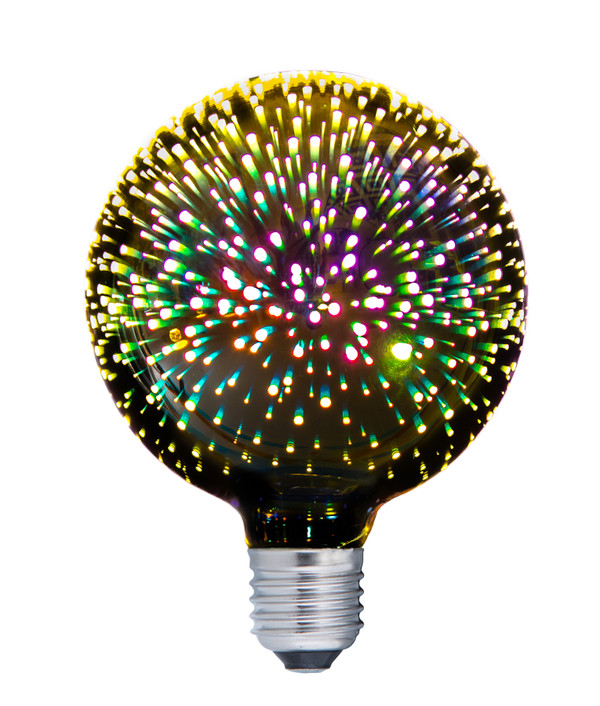 GLOBE LED Firework Effect ES G125 4W Multi Coloured