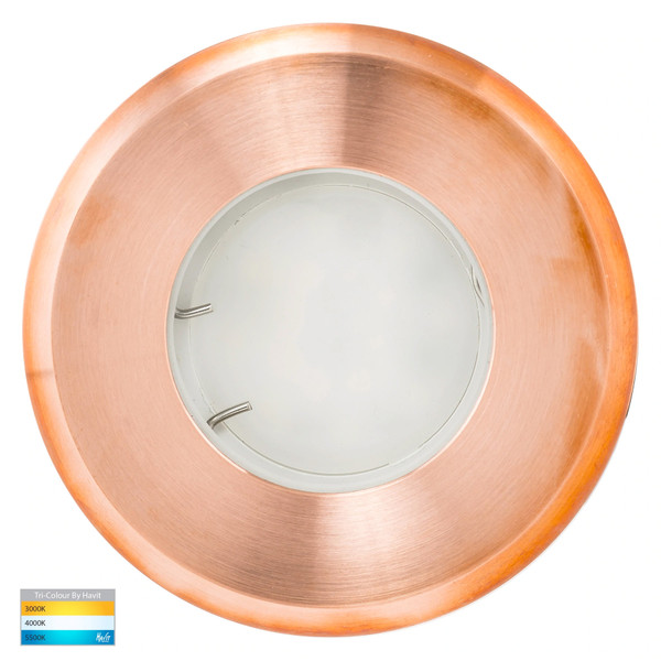 Ollo Copper TRI Colour LED Step or Inground Light 