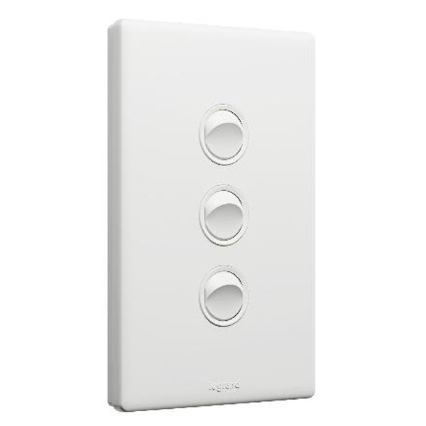 Excel Life Rocker Switch 3 Gang Matt White