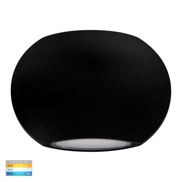  HV35021T-BLK - Cara Black Up & Down Wall Light 