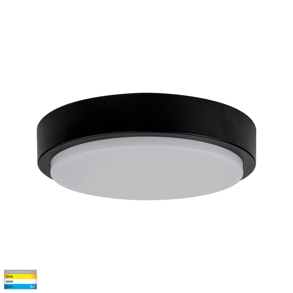  HV36053T-BLK - Liptor Black 30w Surface Mounted LED Oyster 