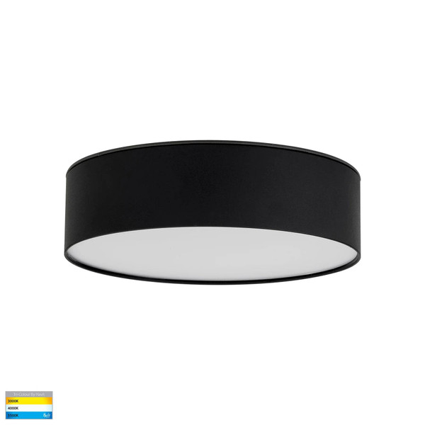  HV5892T-BLK - Nella Black 20w Surface Mounted LED Oyster 