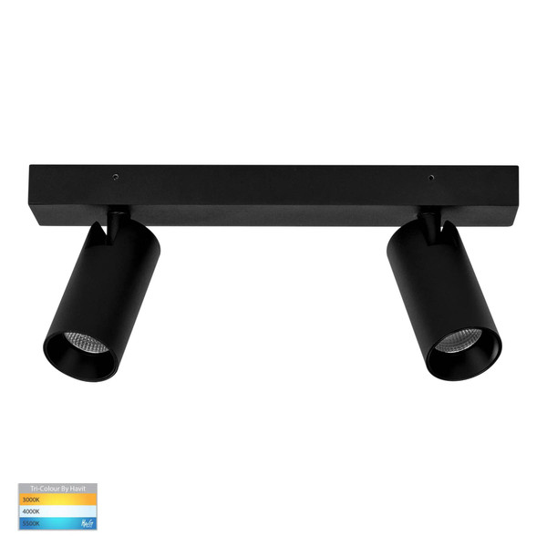  HV4002T-2-BLK - Revo Black 2 Light TRI Colour LED Bar Light 