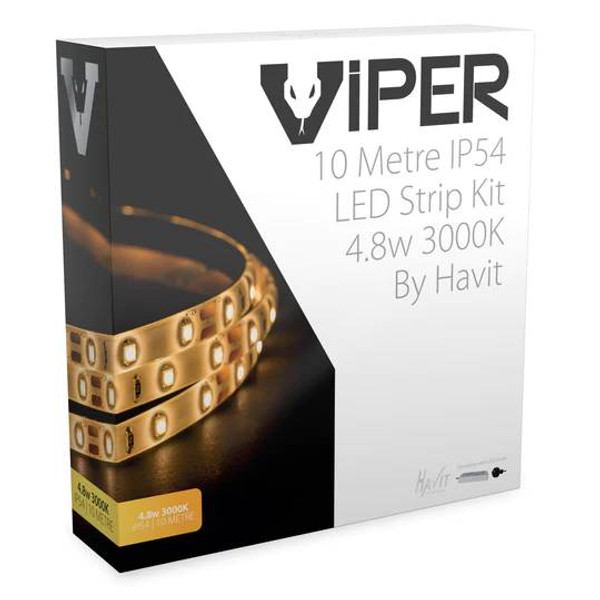 VPR9733IP54-60-10M - VIPER 4.8w 10m LED Strip kit 3000k