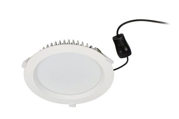  MORPH 50w CCT selectable dimmable LED downlight, White, 4000k, 5000k, 6500k,  c/w 1m flex and plug