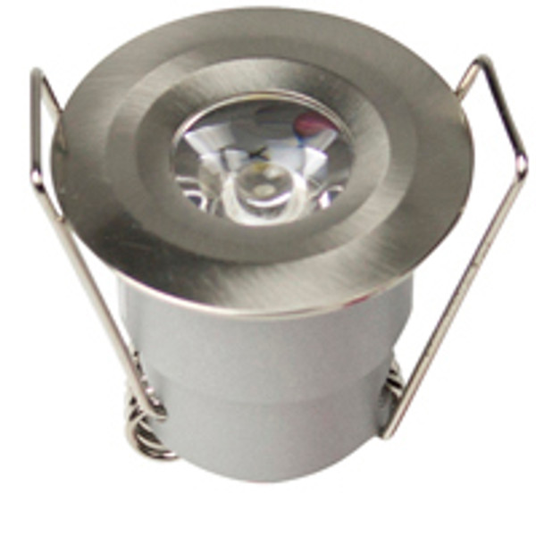  SIXTAR 3W Led Downlight, 3000k, Dimmable, IC4 Rated Brushed chrome Finish