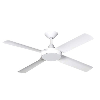 New Image 4 Blade 52 DC Ceiling Fan with Light Matt White with