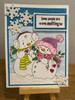 Fuzzy Snow Couple - Creative Imprints rubber stamp