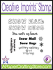 Snow Mail Sentiments - Creative Imprints rubber stamp 10-piece set