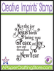 May the joy of Jesus' Birth bring you Peace and Joy and throughout the New Year -  Creative Imprints rubber stamp