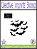 My Craft Project's Bats - Creative Imprints rubber stamp 8-piece set