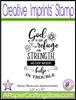 God Is Our Refuge And Strength An Ever-Present Help In Trouble Creative Imprints rubber stamp