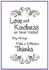 Love & Kindness (Thank You) embossing folder