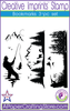 Bookmark Outdoor Man themed 3-pc stamp set