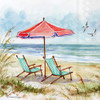 Beach Chairs - pack of 2 cocktail napkins