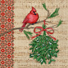 Burlap Christmas - pack of 2 cocktail napkins