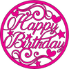 Round Happy Birthday Designer Die™
