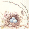 Bird's Nest with Eggs - pack of 2 cocktail napkins