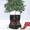 Santa Snow Boots - pack of 2 cocktail napkins