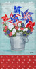 Patriotic Pinwheel Petunias - pack of 2 dinner/guest napkins