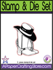 Cowboy Hat, Boots & Rope Stamp & Die set