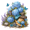 Sun Bonnet - Hydrangea Peel & Place