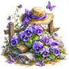 Sun Bonnet - Violet Peel & Place - AVAILABLE ONLINE ONLY