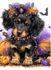 Fall & Halloween Dachshund Puppies Peel & Place - 4 Different Images - ONLY AVAILABLE ONLINE