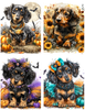 Fall & Halloween Dachshund Puppies Peel & Place - 4 Different Images - ONLY AVAILABLE ONLINE