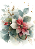 Christmas Watercolor Images Peel & Place - 4 Different Images - ONLY AVAILABLE ONLINE