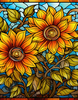 Sunflowers Dark Background Peel & Place - 4  Different Images - ONLY AVAILABLE ONLINE