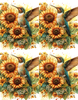 Hummingbird Fall Sunflowers Peel & Place