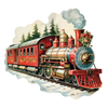 Christmas Old Train Peel & Place - 4 Different Images - ONLY AVAILABLE ONLINE