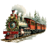 Christmas Old Train Peel & Place - 4 Different Images - ONLY AVAILABLE ONLINE