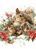 Christmas Squirrel Peel & Place
