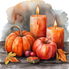 Fall Pumpkins & Candles Peel & Place - 4 Different Images - ONLY AVAILABLE ONLINE