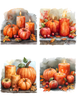 Fall Pumpkins & Candles Peel & Place - 4 Different Images - ONLY AVAILABLE ONLINE