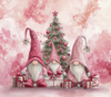 Gnome Christmas Pink Tree Peel & Place