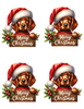Christmas Irish Setter with Hat & Sign Peel & Place